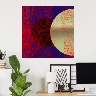Poster Éclipse lunaire - abstrait