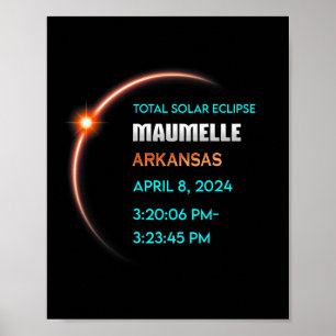 Poster Eclipse Maumelle Arkansas Total Solaire Eclipse 20