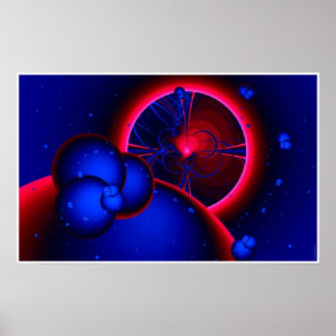 Poster Eclipse naine rouge (vue de la ceinture d'astéroïd