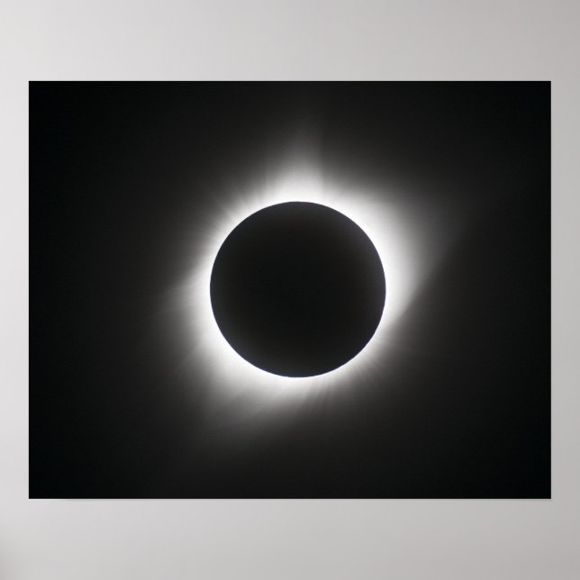 Poster Éclipse solaire 2017 - Corona (Devant)