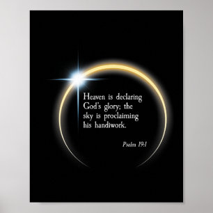 Poster Éclipse solaire 2024 - Psaume 191