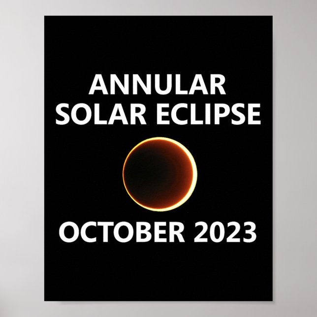 Poster Éclipse solaire annuelle octobre 14 octobre Nevada (Devant)