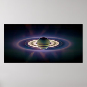 Poster Éclipse solaire de Saturne de Cassini Spacecraft