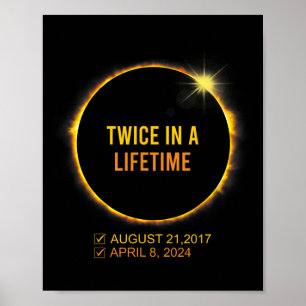 Poster Éclipse Solaire Deux Fois Dans Un Éclip Solaire De