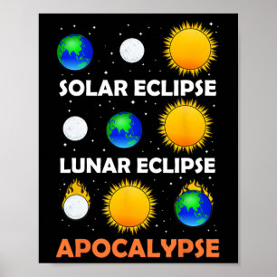 Poster Éclipse solaire Éclipse lunaire Enseignant de scie