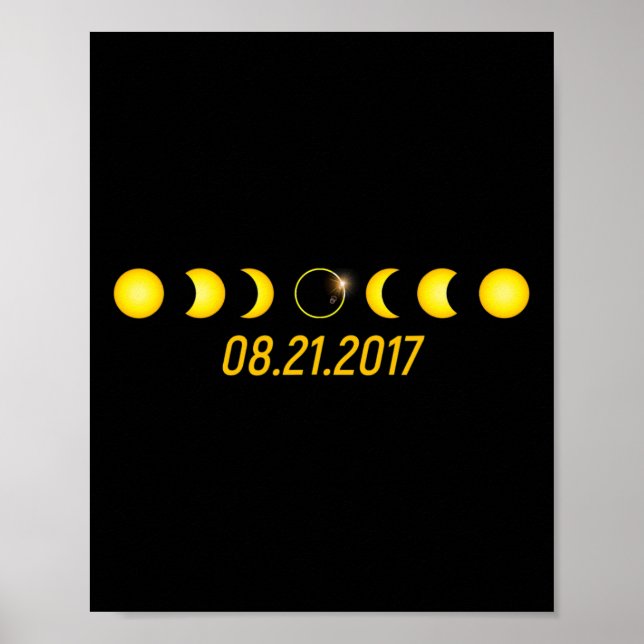 Poster Éclipse solaire totale 2017 (Devant)