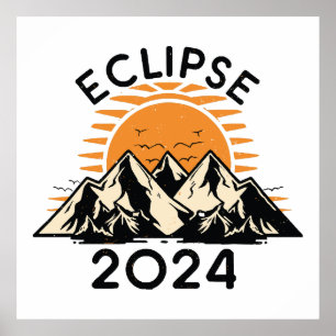 Poster Éclipse solaire totale 2024