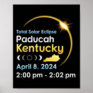 Poster Éclipse Solaire Totale À Paducah Kentucky Le 0 Avr