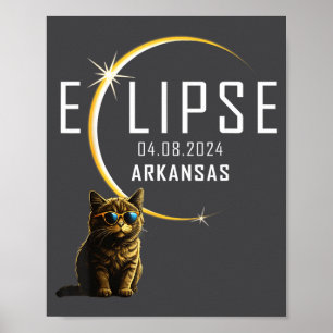 Poster Éclipse solaire totale de l'Arkansas 2024 T-shirt 