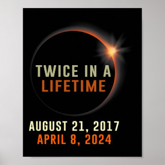 Poster Éclipse Solaire Totale Deux Fois Dans Une Vie Sola