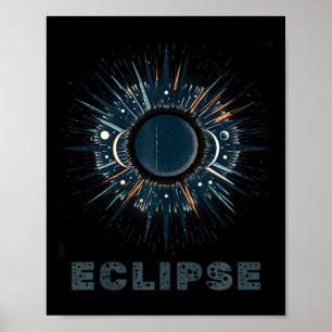 Poster Éclipse solaire Vintage officielle