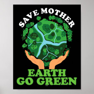 Poster Écoécologique Stockage Mère Terre Go Gree