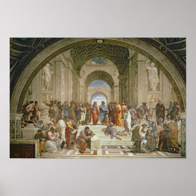Poster École d'Athènes, de Stanza della (Devant)