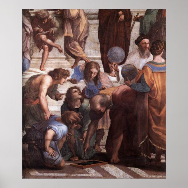Poster École d'Athènes (détail - Euclide) (Devant)