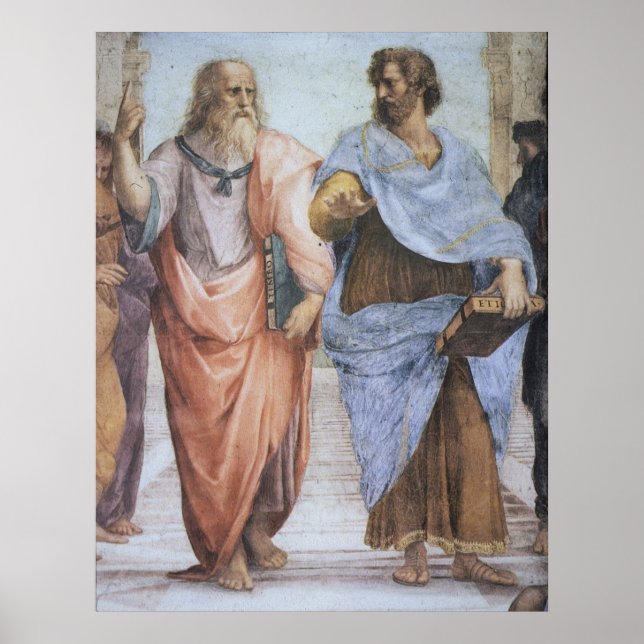 Poster École d'Athènes (détail - Platon & Aristote) (Devant)