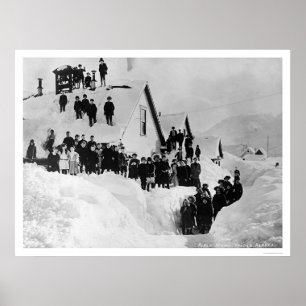 Poster École d'Etat Valdez, Alaska 1910
