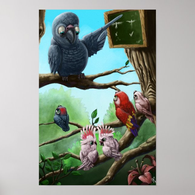 Poster École d'oiseaux (Devant)