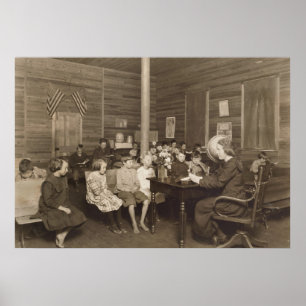 Poster École par Lewis Hine, 1921