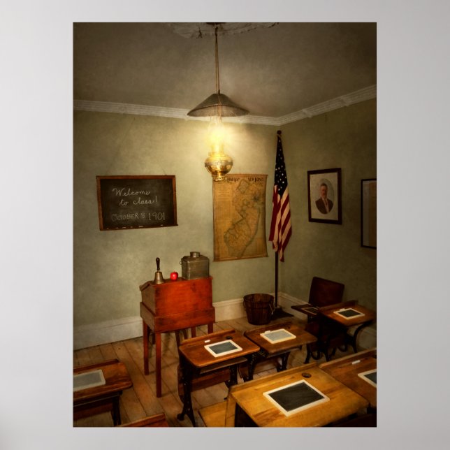 Poster École - Salle de classe - Bienvenue en classe (Devant)