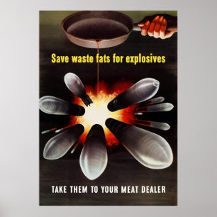 Poster Économiser Les Graisses De Déchets Pour Les Explos