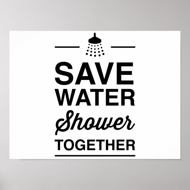 Poster Économisez de l'eau (Devant)