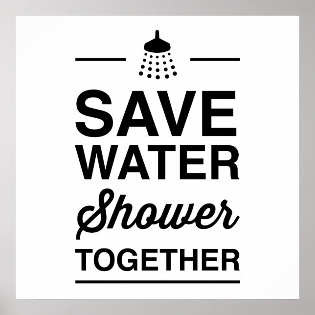 Poster Économisez de l'eau (Devant)