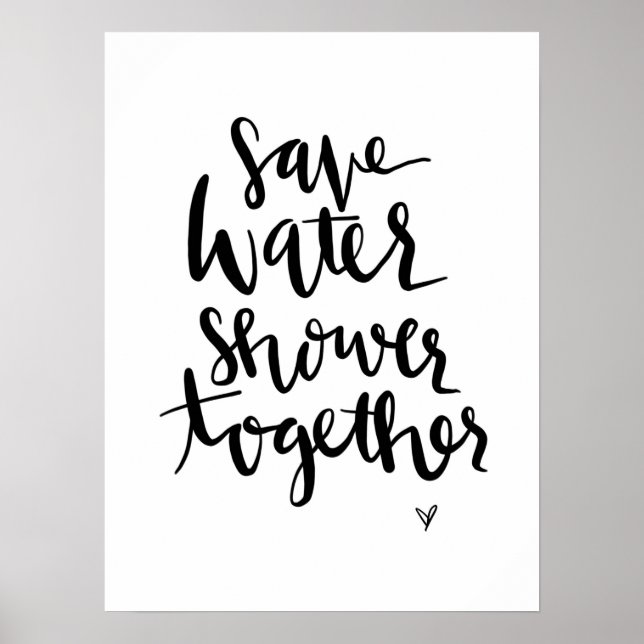 Poster Économisez de l'eau, douche Ensemble bain maison p (Devant)