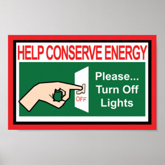 Poster Économisez de l'énergie