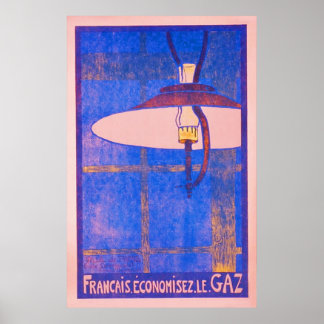 Poster Économisez du gaz ~ Vintage guerre mondiale 1.