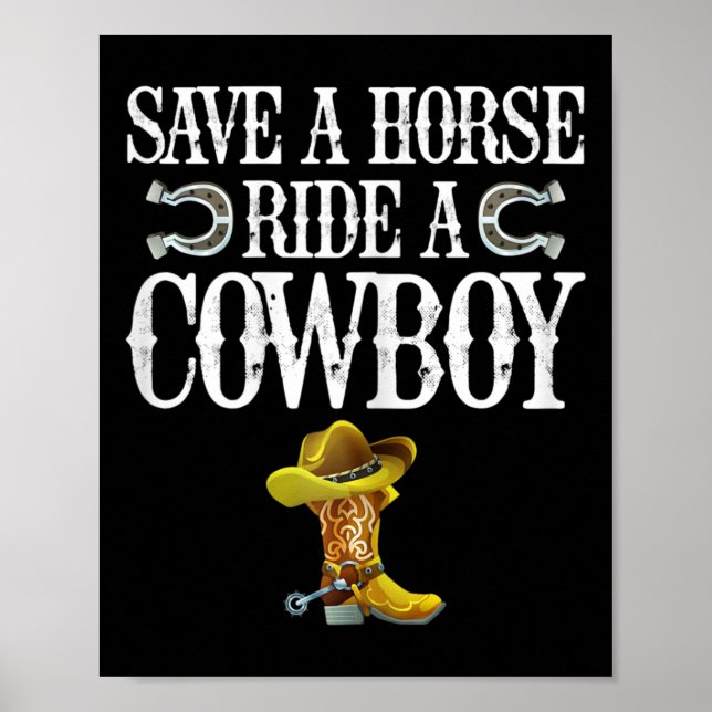 Poster Économisez Une Promenade À Cheval Sur Un Cowboy (Devant)