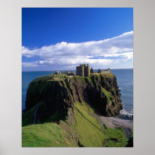 Poster Ecosse, Aberdeen. Château de Dunnotar.