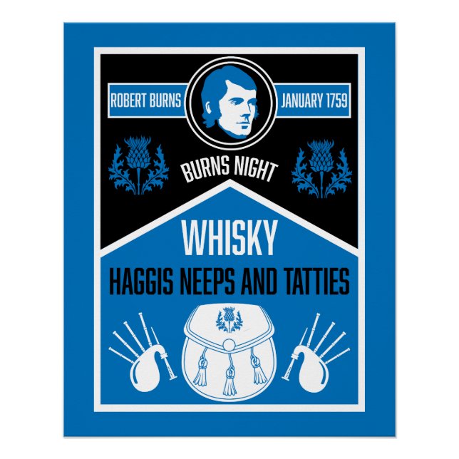 Poster Ecosse Burns Night (Devant)