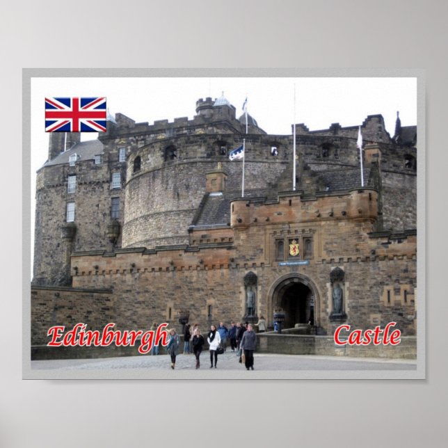 Poster Écosse - Édimbourg - Château - (Devant)