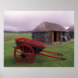 Poster Écosse, île de Skye, Kilmuir. Paysage rural