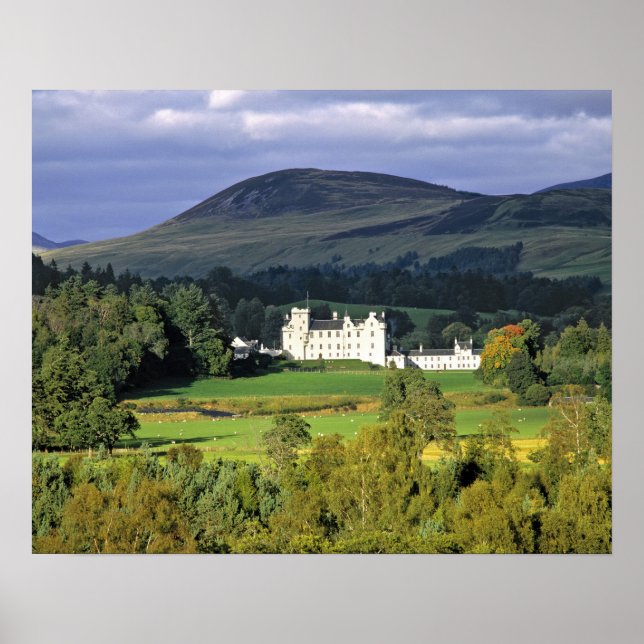 Poster Ecosse, Tayside, Blair Castle. Dans une émeraude (Devant)
