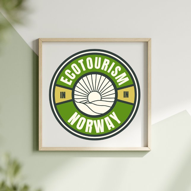 Poster Écotourisme Norvège Scandinavie Voyage lent (Créateur téléchargé)
