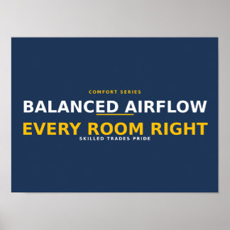 Poster Écoulement d'air équilibré dans chaque pièce, c'es
