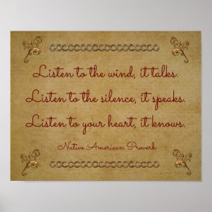 Poster Écouter Le Vent — Imprimé