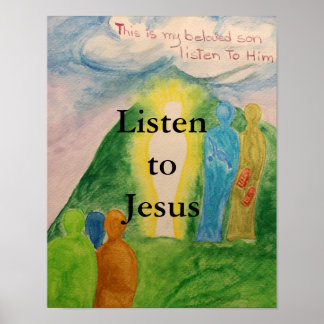 Poster Écoutez Jésus
