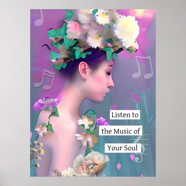 Poster Écoutez la musique de votre âme | Inspirationnel (Devant)