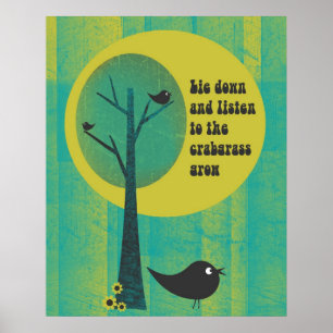 Poster Écoutez l'affiche rétro de Crabgrass