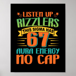 Poster Écoutez les Rizzlers 67 Aura Énergie Six Sept Drôl