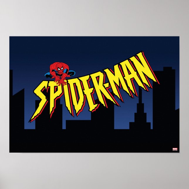 Poster Écran de titre de la série Animée Spider-Man 90's (Devant)