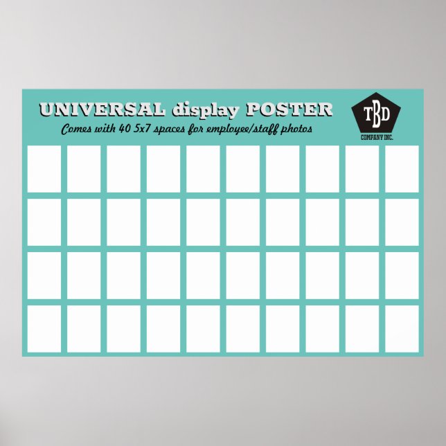 Poster Ecran photo universel de couleur personnalisable g (Devant)