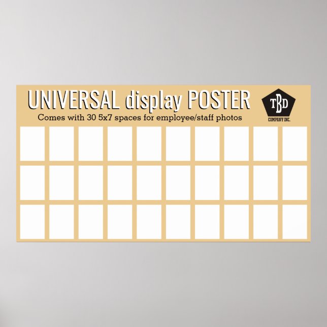 Poster Ecran photo universel de couleur personnalisable g (Devant)