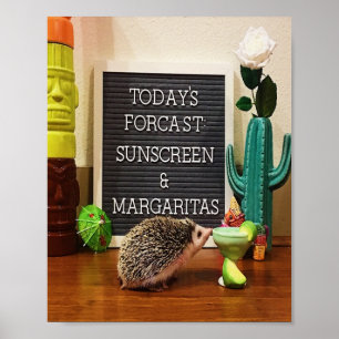 Poster Écran solaire et Margaritas
