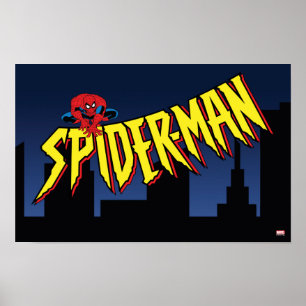 Poster Écran titre de la série animée Spider-Man des anné