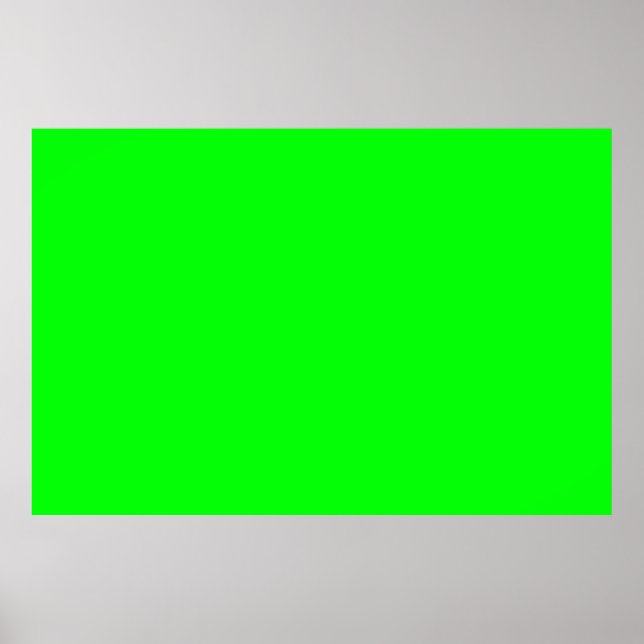 Poster écran vert néon, arrière - plan de zoom solide et  (Devant)