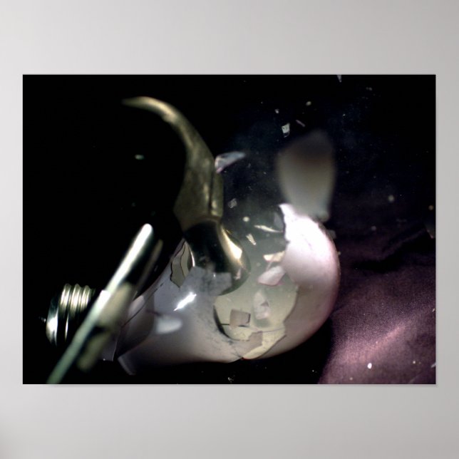 Poster Écraser une ampoule (Devant)