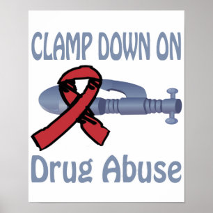 Poster Écrasez L'Affiche Sur L'Abus De Drogues